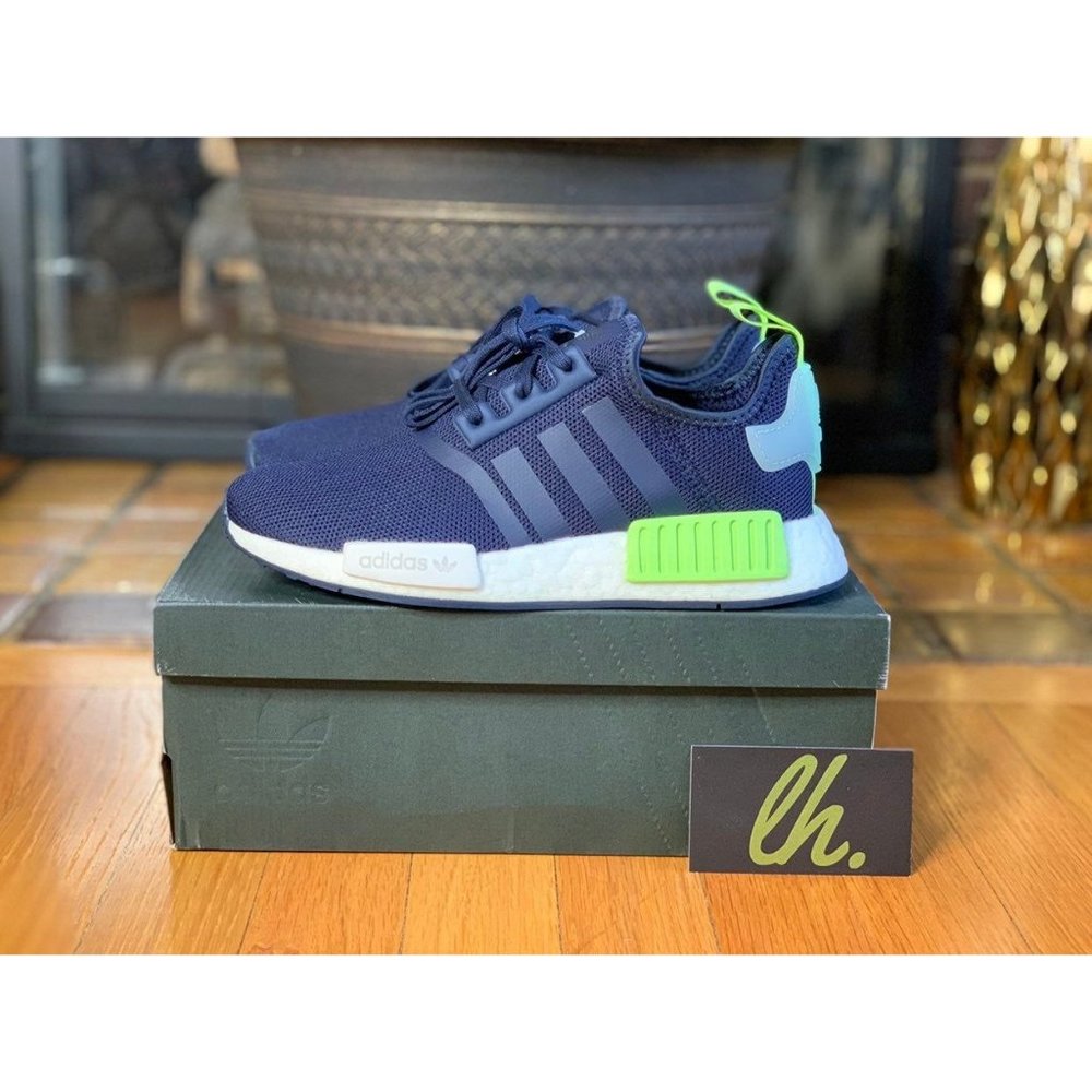 Size 4.5 Adidas NMD R1 "Collegiate Navy Ice Mint"